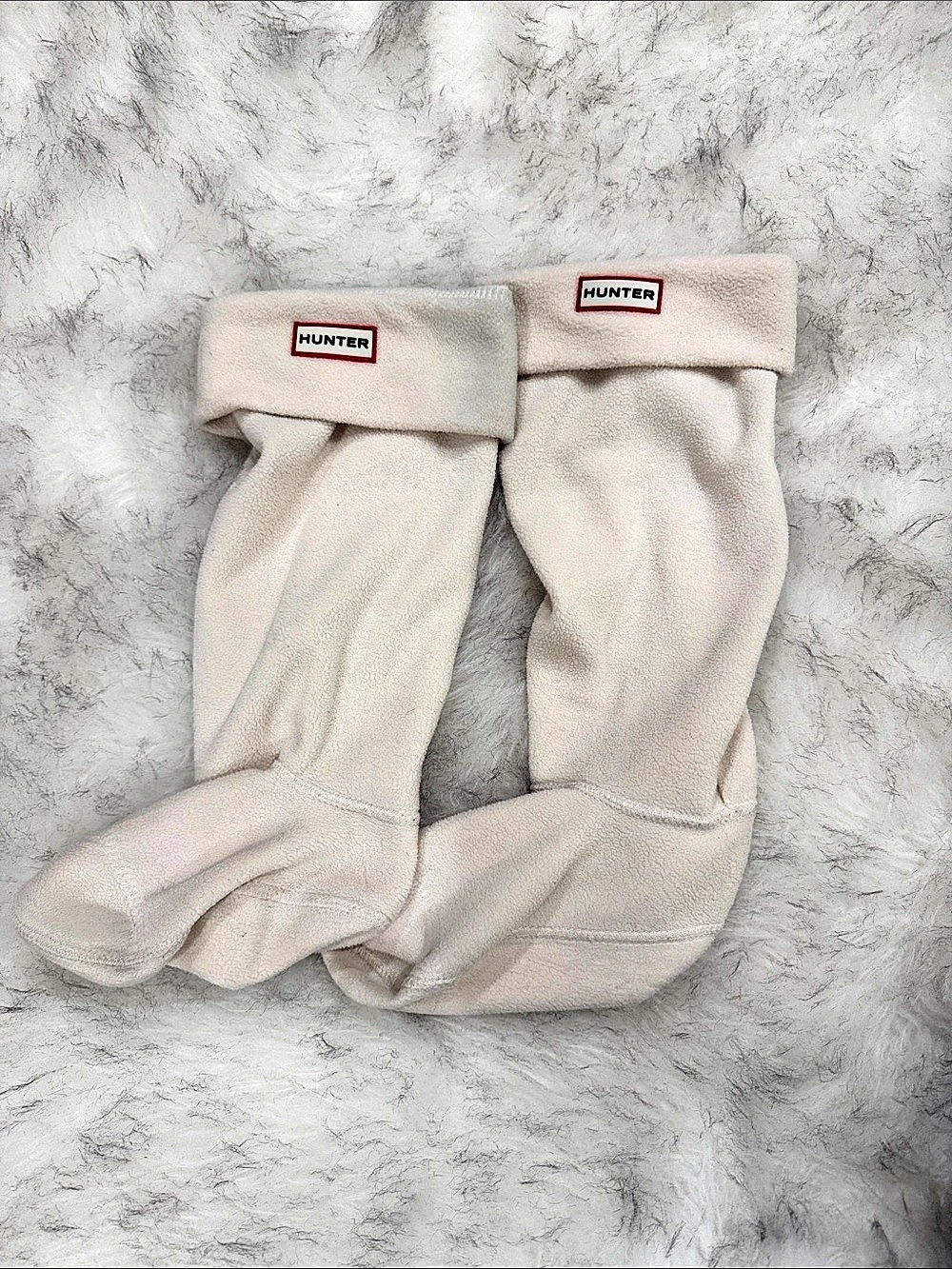 Hunter Original Tall Fleece Boot Socks White